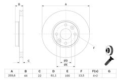 BOSCH 0986479103 — Тормозной диск