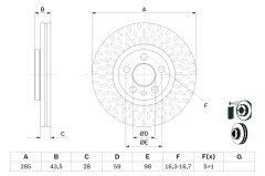 BOSCH 0986479114 — Disc de frână