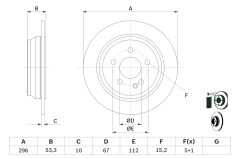 BOSCH 0986479138 — Disc de frână