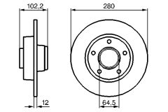 BOSCH 0986479144 — Тормозной диск