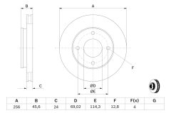 BOSCH 0986479187 — Тормозной диск