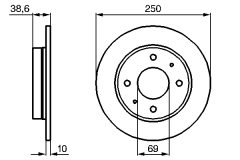 BOSCH 0986479236 — Тормозной диск