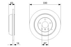BOSCH 0986479330 — Disc de frână