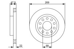 BOSCH 0986479366 — Disc de frână