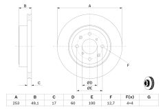 BOSCH 0986479370 — Тормозной диск