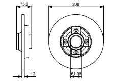 BOSCH 0986479383 — Тормозной диск