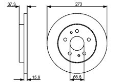 BOSCH 0986479432 — Тормозной диск