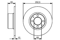 BOSCH 0986479435 — Тормозной диск