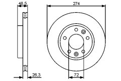 BOSCH 0986479444 — Disc de frână