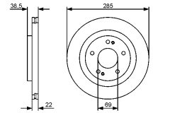 BOSCH 0986479470 — Тормозной диск