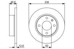 BOSCH 0986479491 — Тормозной диск