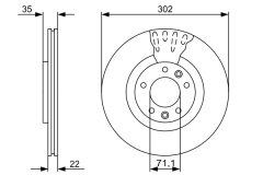 BOSCH 0986479500 — Disc de frână