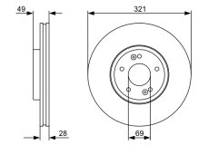 BOSCH 0986479536 — Тормозной диск