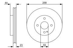 BOSCH 0986479541 — Disc de frână