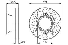 BOSCH 0986479600 — Тормозной диск