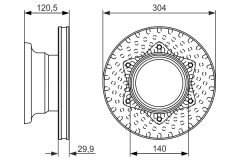 BOSCH 0986479601 — Тормозной диск