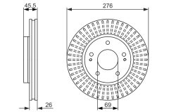 BOSCH 0986479604 — Тормозной диск