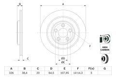 BOSCH 0986479628 — Disc de frână