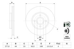 BOSCH 0986479659 — Тормозной диск