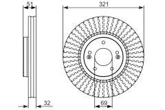 BOSCH 0986479692 — Тормозной диск