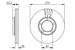 BOSCH 0986479696 — Тормозной диск