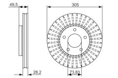 BOSCH 0986479698 — Disc de frână