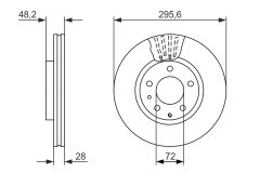 BOSCH 0986479758 — Тормозной диск