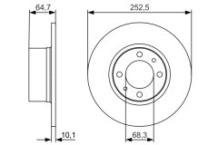 BOSCH 0986479988 — Тормозной диск