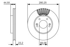 BOSCH 0986479A12 — Disc de frână