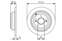 BOSCH 0986479C27 — Disc de frână