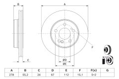 BOSCH 0986479D60 — Disc de frână