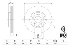 BOSCH 0986479D76 — Disc de frână