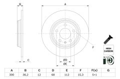 BOSCH 0986479E33 — Disc de frână