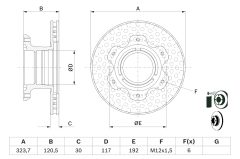 BOSCH 0986479E48 — Тормозной диск
