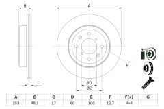 BOSCH 0986479E75 — Тормозной диск