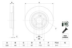 BOSCH 0986479F13 — Disc de frână