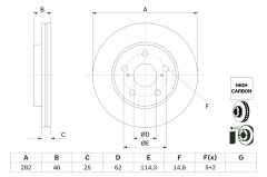 BOSCH 0986479F92 — Disc de frână