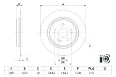 BOSCH 0986479G18 — Тормозной диск