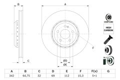 BOSCH 0986479G35 — Тормозной диск