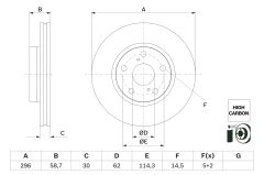 BOSCH 0986479G67 — Disc de frână