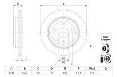 BOSCH 0986479G87 — Disc de frână