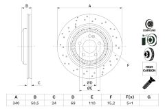 BOSCH 0986479H40 — Тормозной диск