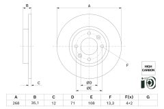 BOSCH 0986479H54 — Disc de frână