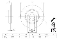 BOSCH 0986479K26 — Тормозной диск