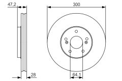 BOSCH 0986479R47 — Тормозной диск