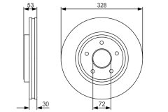 BOSCH 0986479R48 — Disc de frână