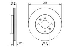 BOSCH 0986479R77 — Disc de frână