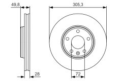 BOSCH 0986479R93 — Тормозной диск