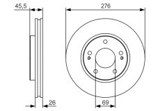 BOSCH 0986479S00 — Тормозной диск