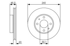 BOSCH 0986479S74 — Disc de frână